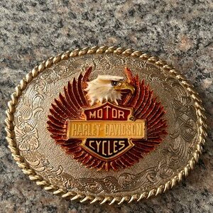 New Harley-Davidson Gold Eagle Emblem Belt Buckle collectors edition stamped